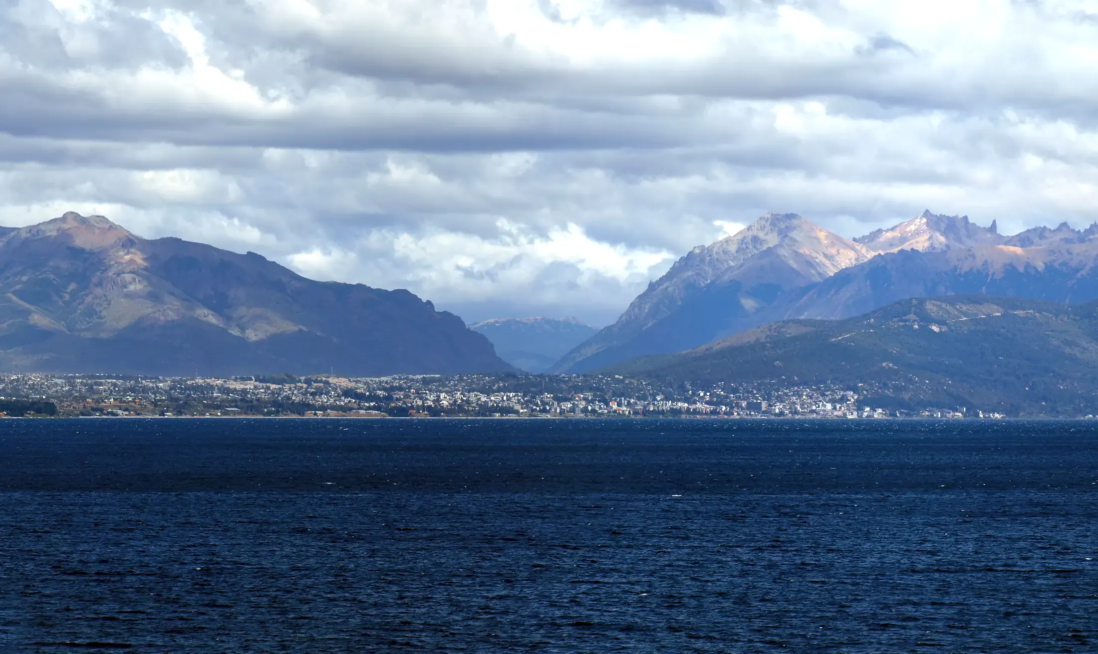 Bariloche and the Andes across Nahuel Huapi Lake