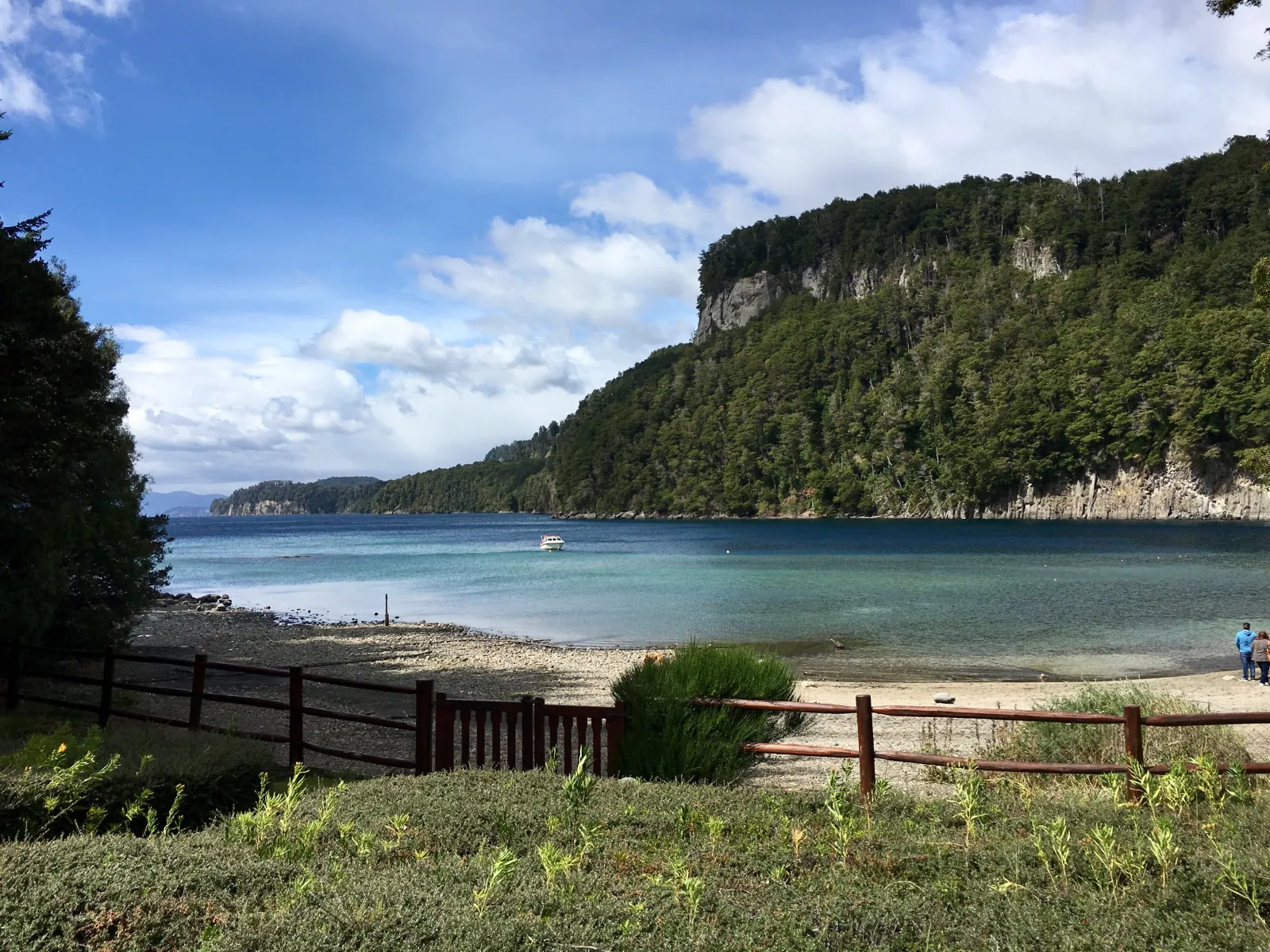 Lake and forest landscape at Villa La Angostura